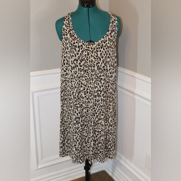 Soma Other - Soma Leopard Print Sleeveless Lounge Dress Beige/Black – Women’s M